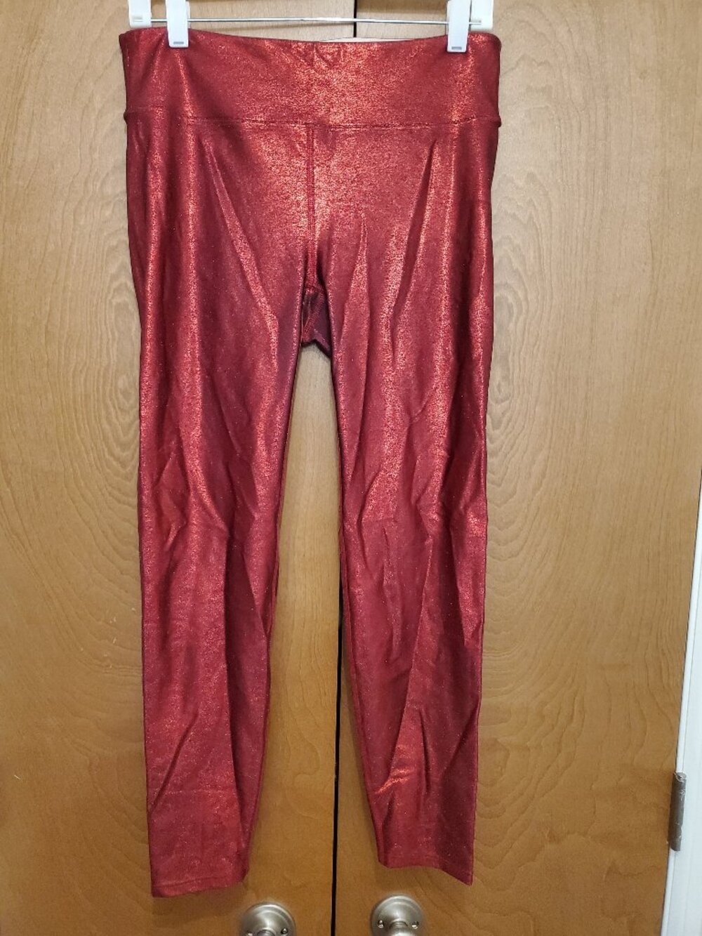 Heroine Sport Red Metallic Leggings